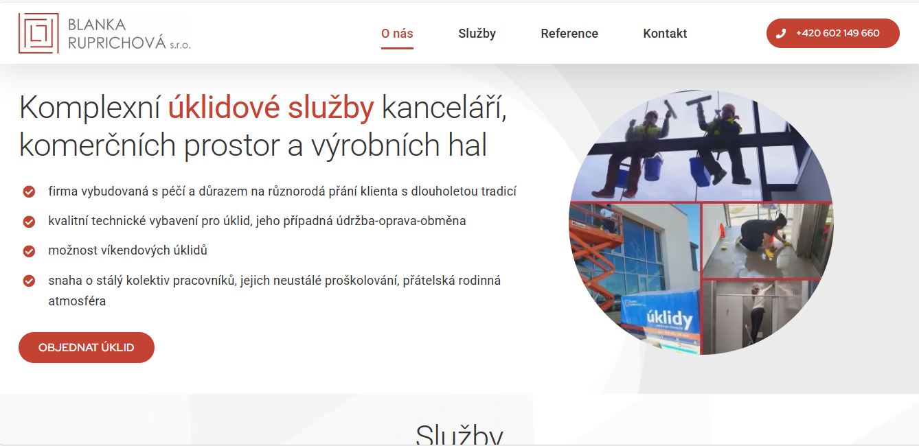 Blanka Ruprichová, s.r.o. - úklidy výrobních hal, úklid kancelářských prostor, strojové čištění podlah Hradec Králové