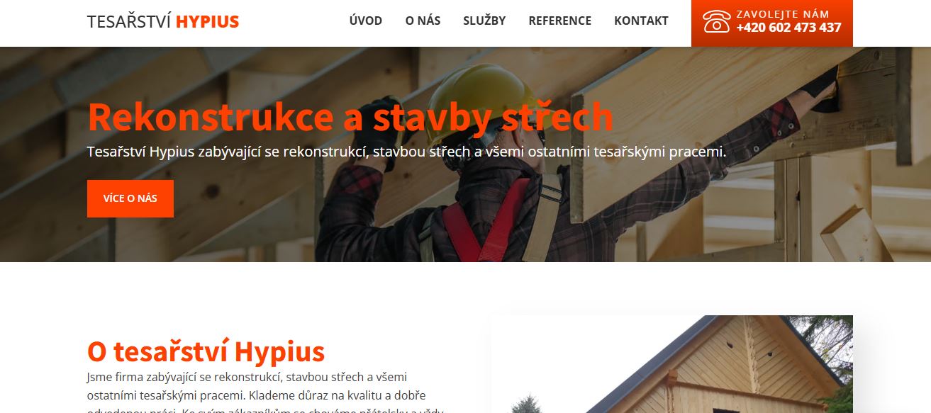 Tesařství Hypius - tesařské, klempířské a pokrývačské práce Nechanice
